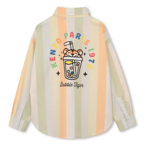 Kenzo - Camisa de rayas Tigre Happy Sweet Bubble | Beige