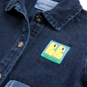 Bobo Choses - Bebek Denim Geri Dönüştürülmüş Pamuk Gömlek | Koyu Mavi