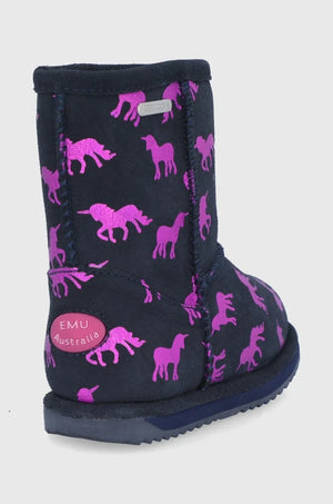 Bota infantil de ante Emu Australia Rainbow Unicorn Brumby