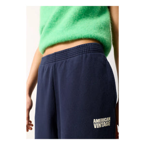 American Vintage - Jogger de algodón Plizzy | Azul marino