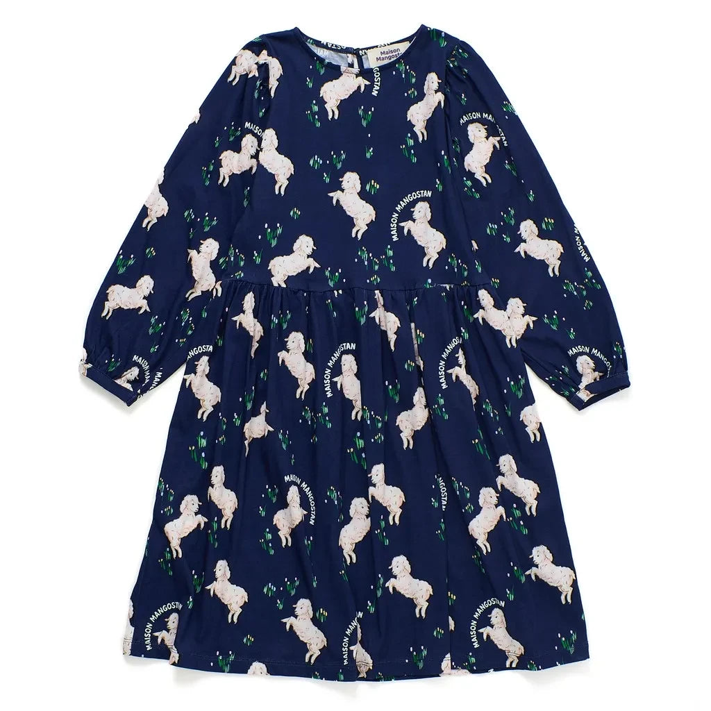 Maison Mangostan - Vestido Oveja | Azul Oscuro