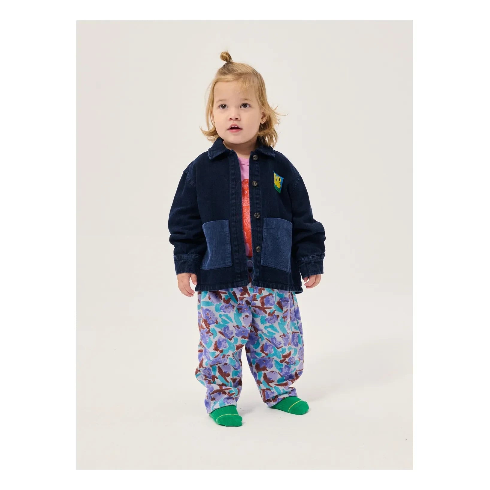 Bobo Choses - Camisa de algodón reciclado Baby Denim | Azul oscuro