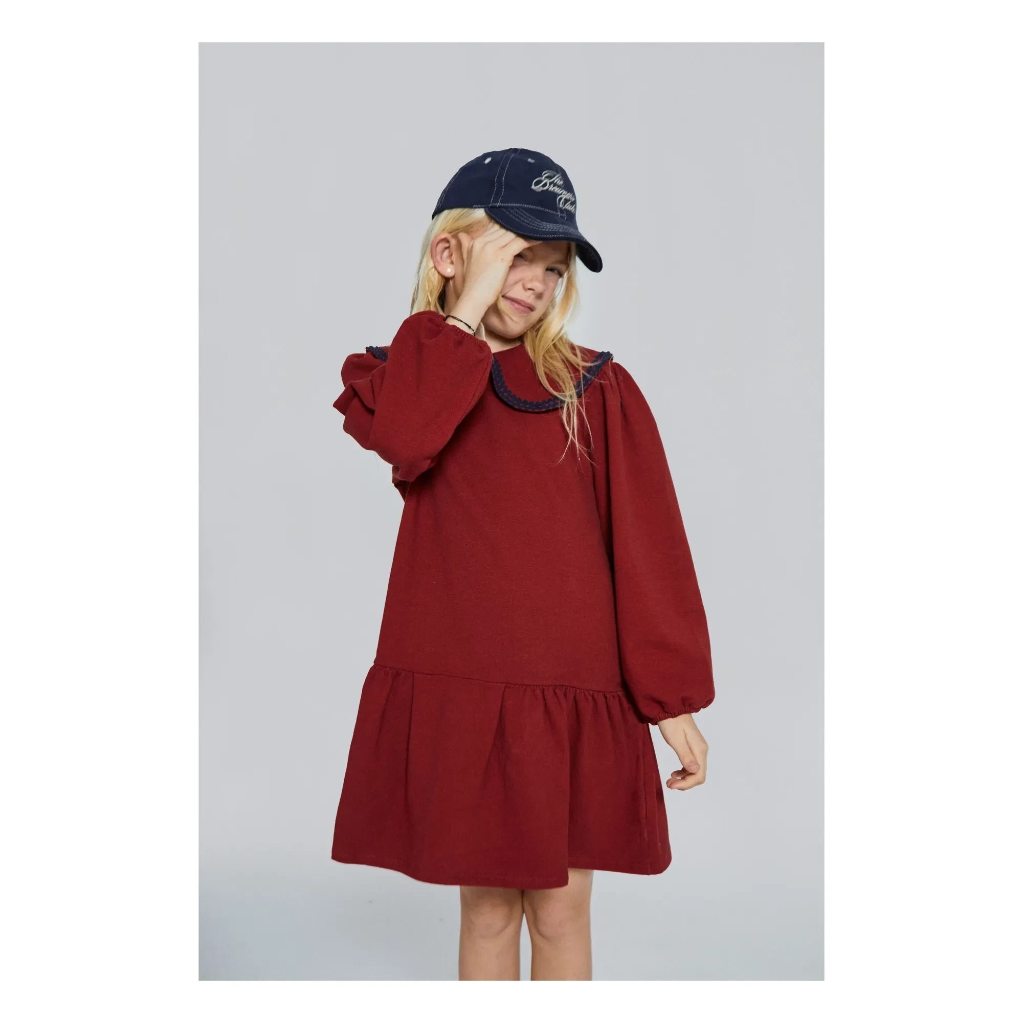 Mipounet - Vestido con cuello polo de jersey Melissa | Burdeos