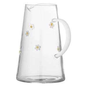 Bloomingville - Jarra Buzz de cristal con flores