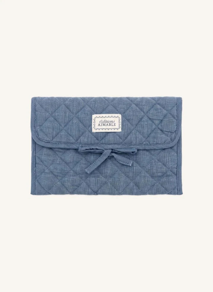 Editions Aimable - Bolsa de cuidado para bebés Palmyre | Chambray Azul
