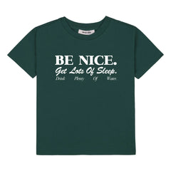 Sporty & Rich - Camiseta Be Nice Algodón reciclado | Verde oscuro