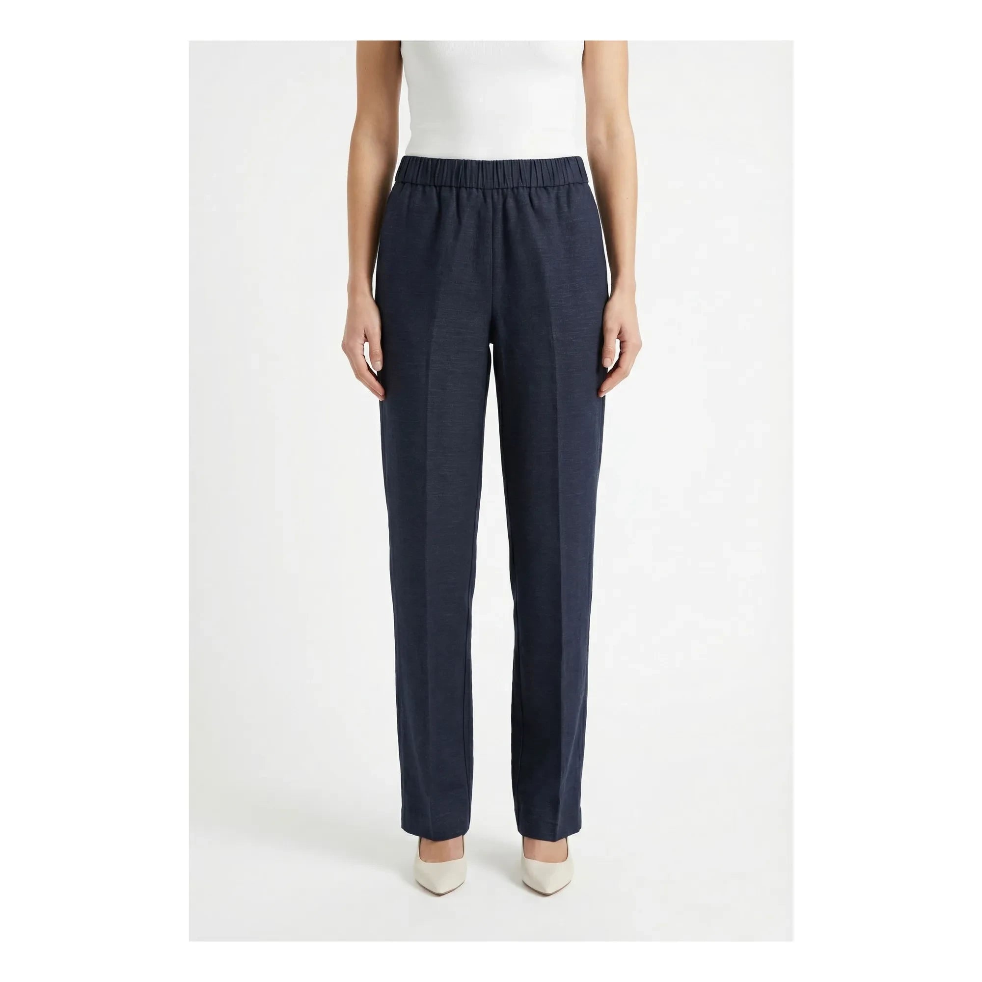 Pomandère - Pantalones de gabardina de algodón | Azul noche