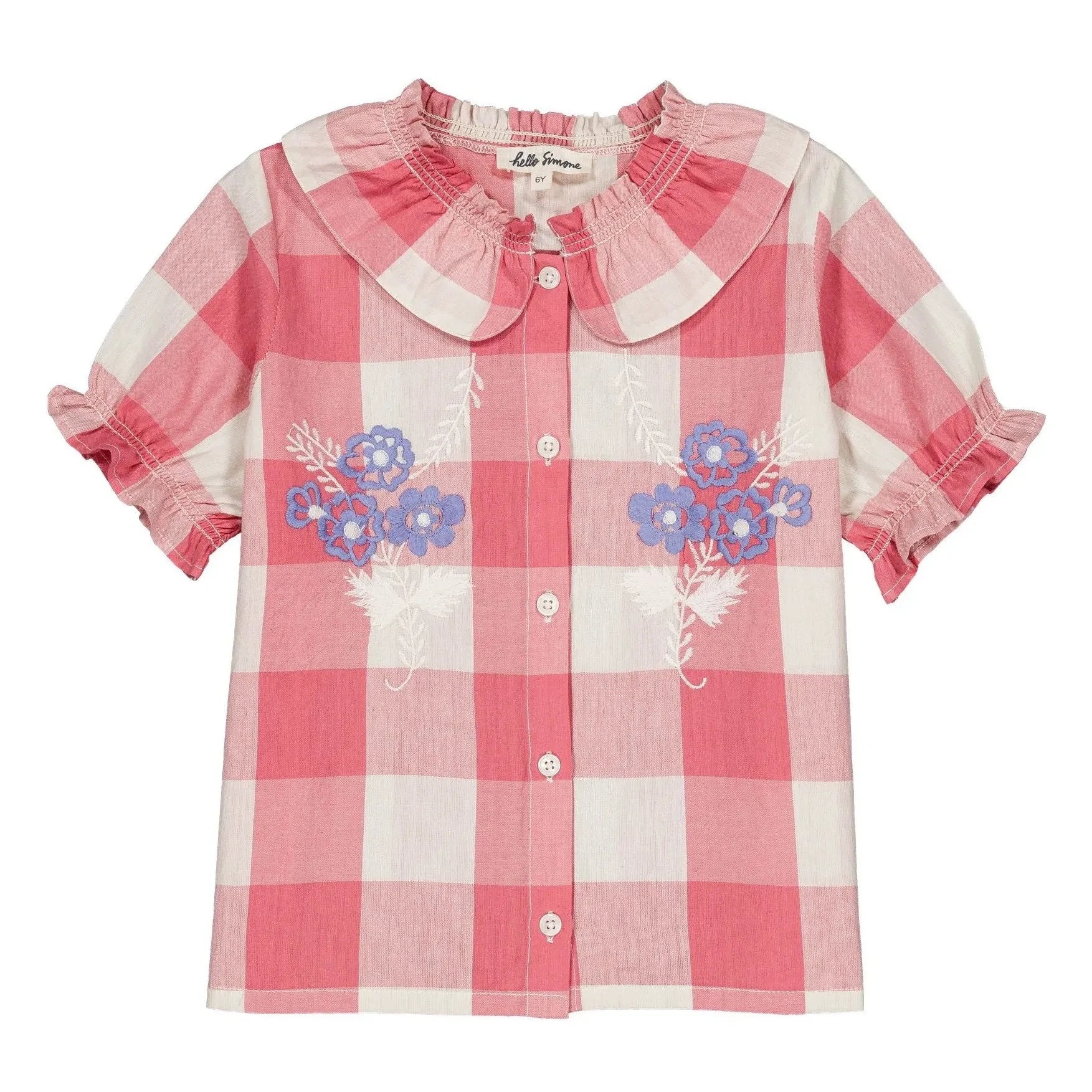 Hola Simone - Blusa Carlina Carreaux | Rosa