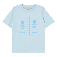 The Tiny Big Sister - Camiseta de algodón orgánico Roses | Azul