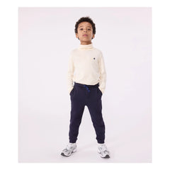 Petit Bateau - Pantalones Jogger de Algodón Orgánico | Azul Marino