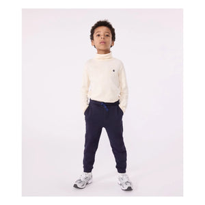 Petit Bateau - Pantalones Jogger de Algodón Orgánico | Azul Marino