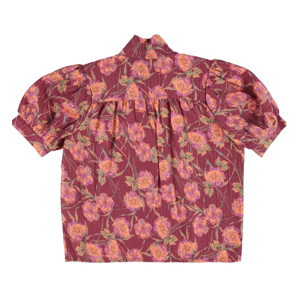 Sisters Department - Blusa Burdeos con Volantes