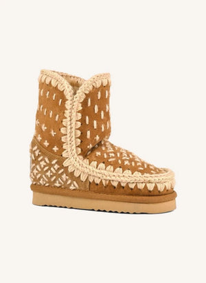 Mou - Botas Eskimo Sashiko | Cognac
