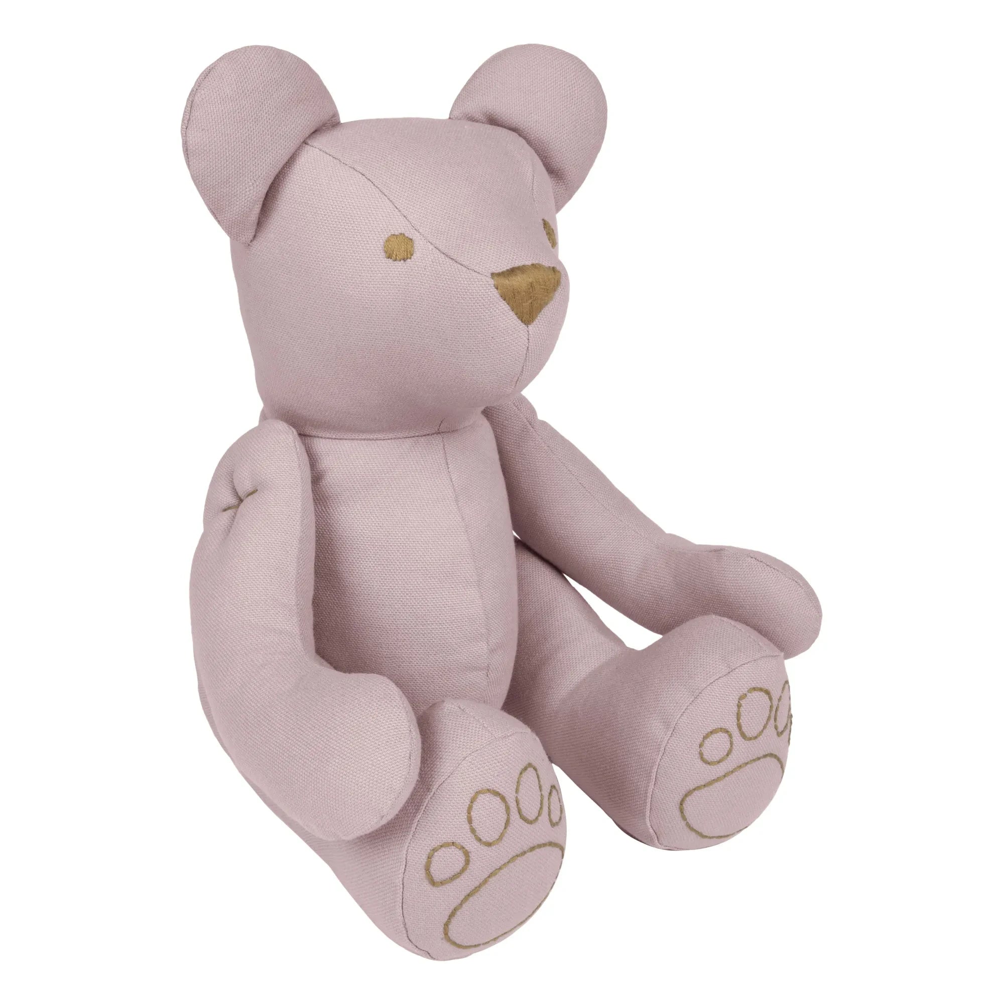 Número 74 - Oso de peluche de algodón orgánico | Rosa empolvado S007