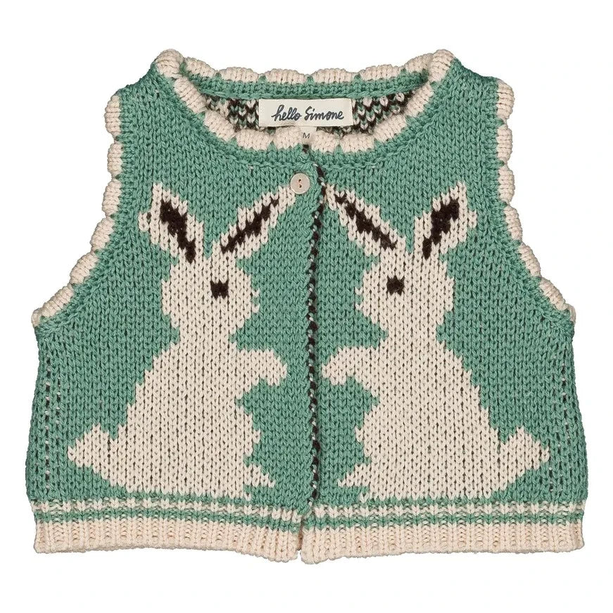 Hello Simone - Penny Rabbits Chaleco Sin Mangas | Turquesa