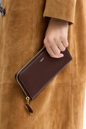 Cartera de cuero Coach Accordion Zip para mujer