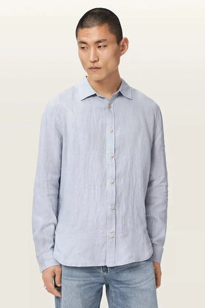 AllSaints camisa de lino para hombre LOOM