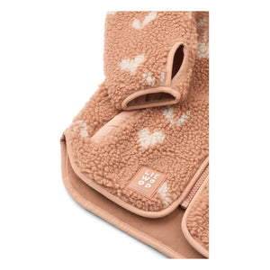 Liewood - Chaqueta Nolan Sherpa con fibras recicladas Corazones | Rosa