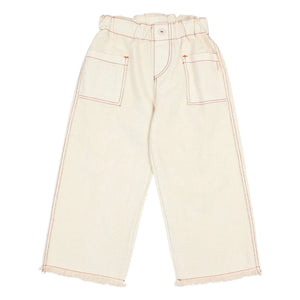 Búho - Pantalón de lyocell de pernera estrecha | Blanco roto
