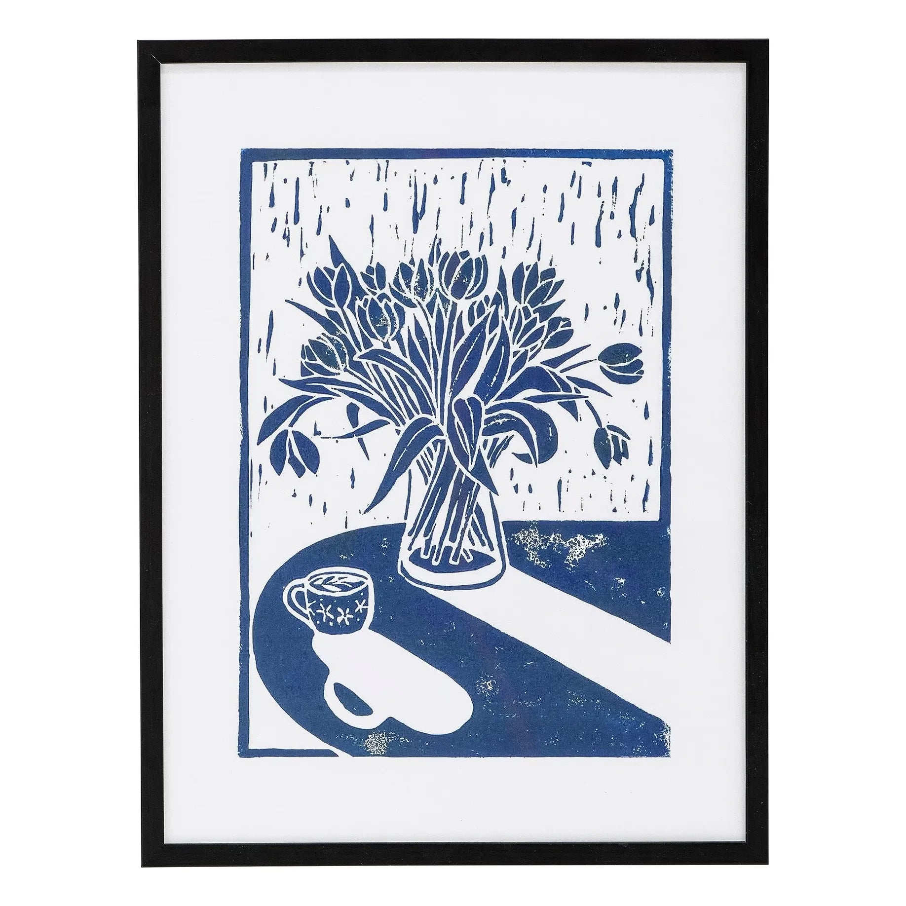 Bloomingville - Ilustración de tulipán azul