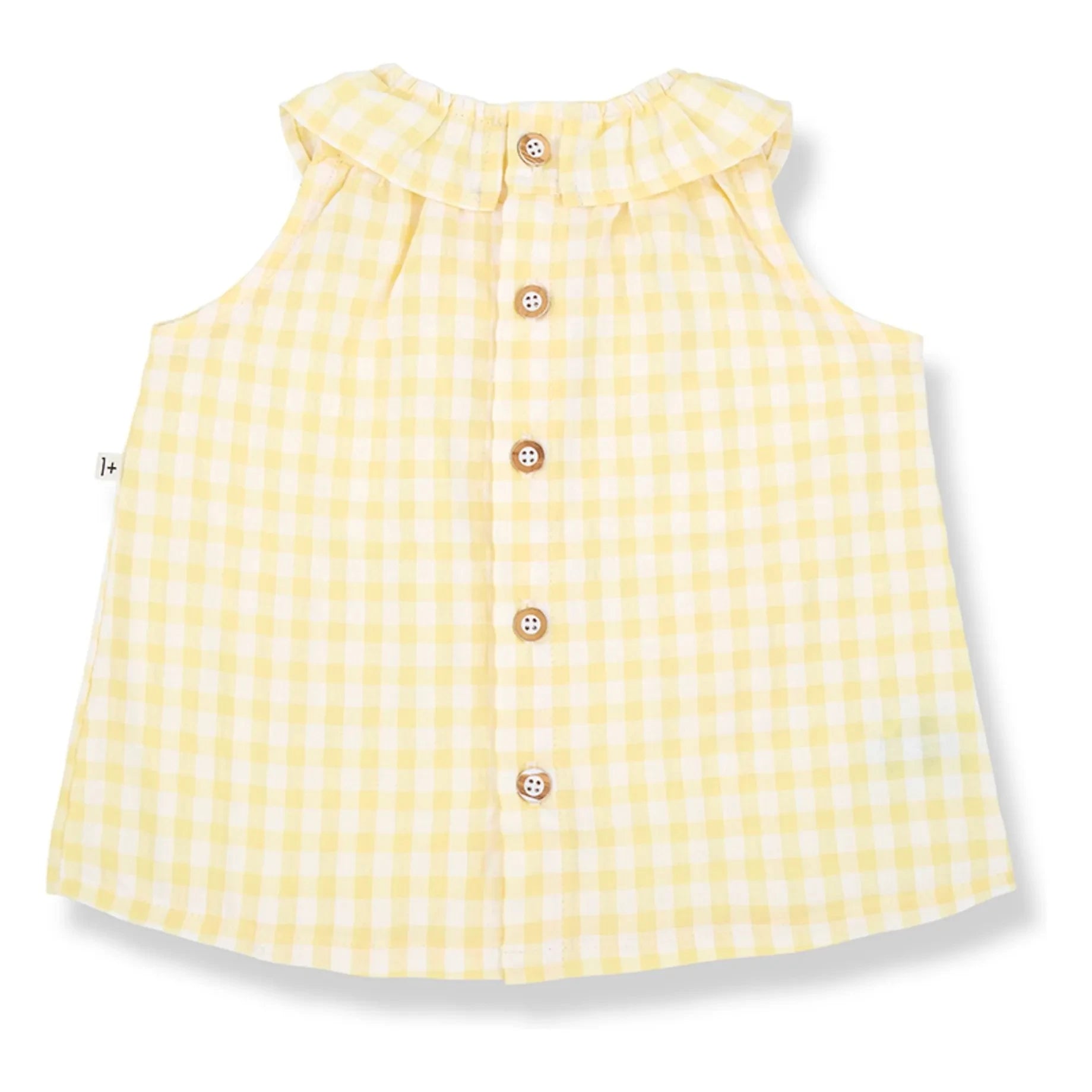 1+ in the family - Vestido Ambracia Vichy Seersucker | Amarillo pálido