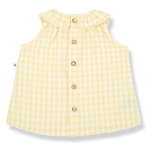 1+ in the family - Vestido Ambracia Vichy Seersucker | Amarillo pálido