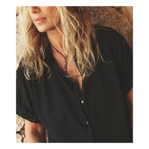 Xirena - Camisa Channing de Popelín de Algodón | Negro