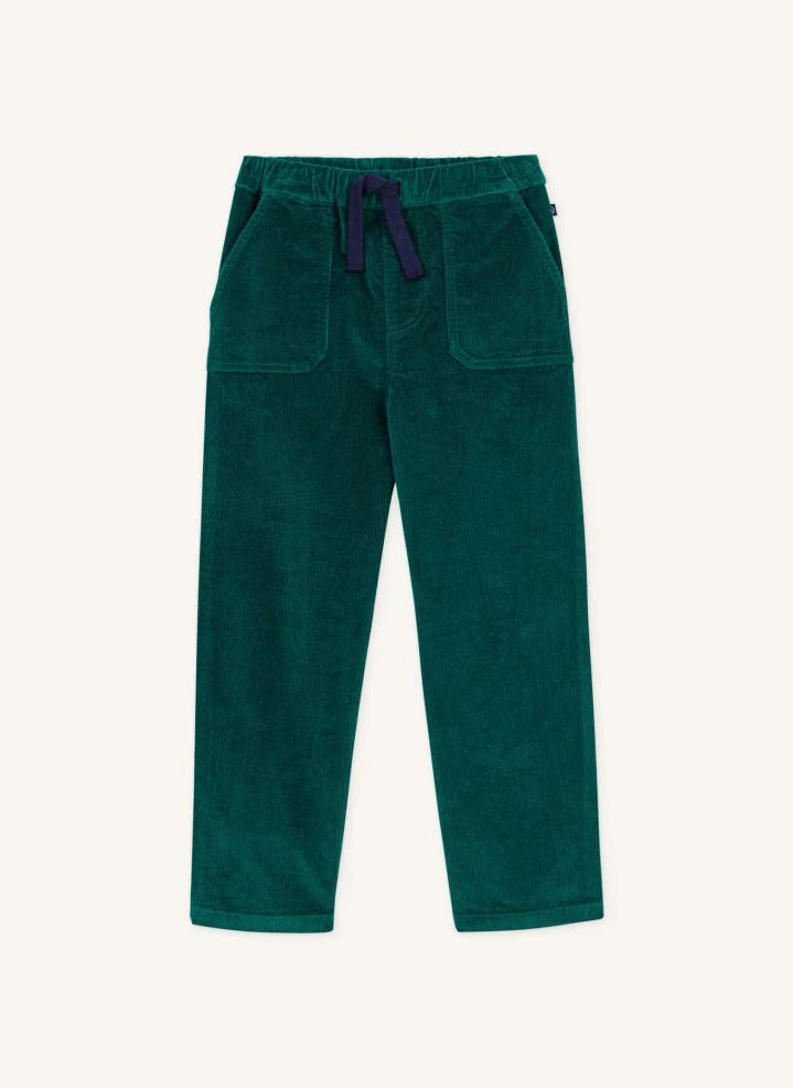 Petit Bateau - Pantalón de corte recto de terciopelo de algodón orgánico | Verde