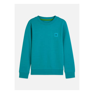 Scotch & Soda - Sudadera con insignia de logotipo de algodón orgánico | Lagoon Blue