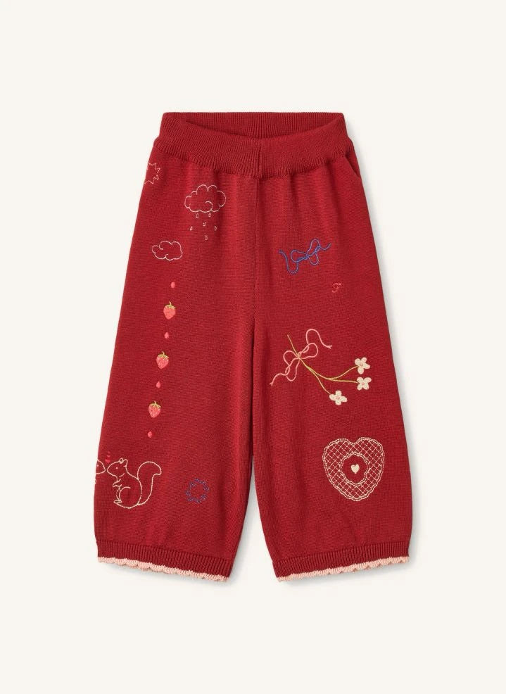 Flöss - Pantalón de punto Agnes | Rojo