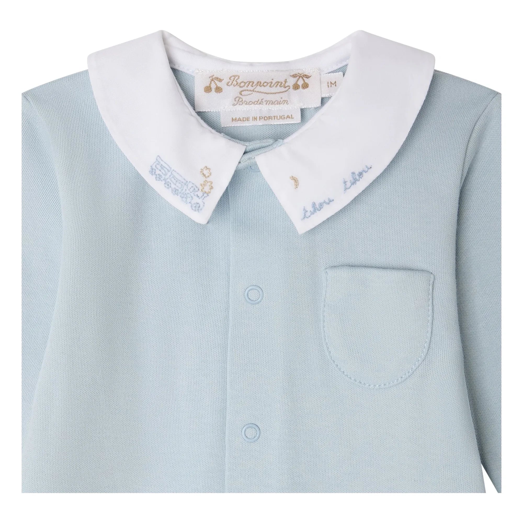Bonpoint - Pijama Anton de algodón orgánico | Azul claro
