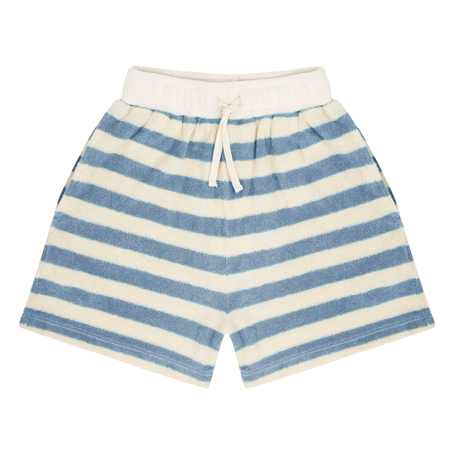 Jenest - Robin Rayas Toalla de Algodón Orgánico Pantalón Corto | Azul