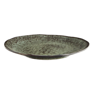 Madam Stoltz - Plato de cerámica de gres | Verde oscuro