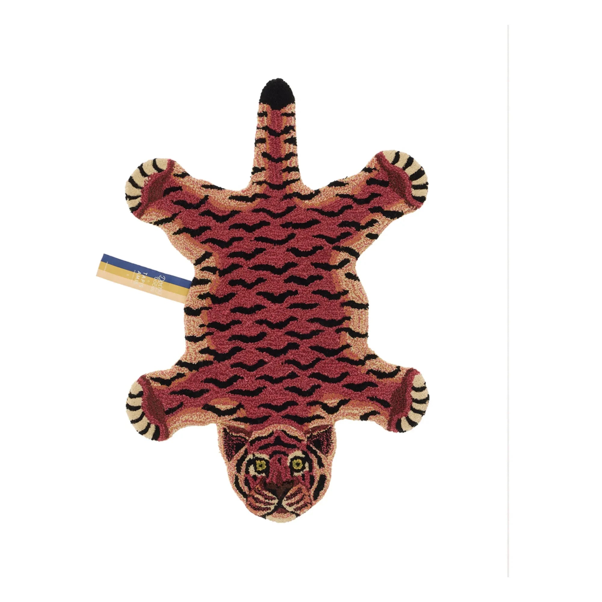 Doing Goods - Alfombra Tula Wise de lana y tigre | Rojo
