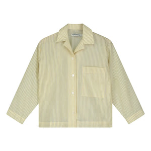 Mandarina - Camisa de bolos a rayas | Amarillo pálido