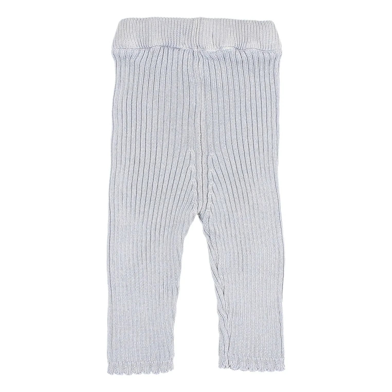 Búho - Leggings de algodón orgánico acanalado | Azul claro