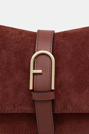Bolso bandolera de ante para mujer Furla