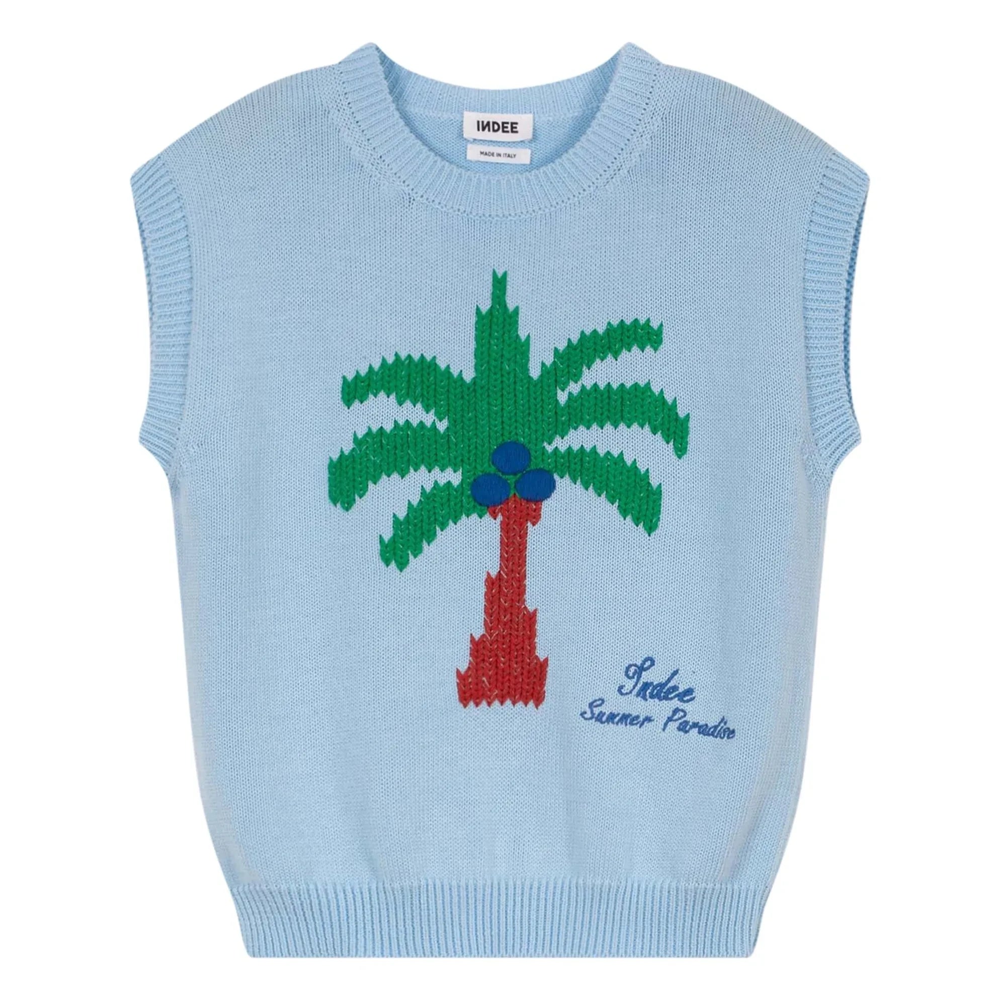 Indee - Jersey sin mangas Vaucluse Palm | Azul claro