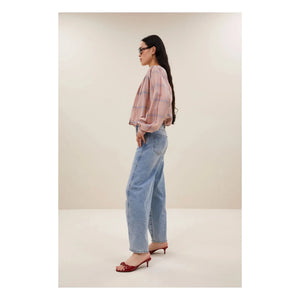 By Bar - Blusa de algodón orgánico Nyka | Rosa empolvado