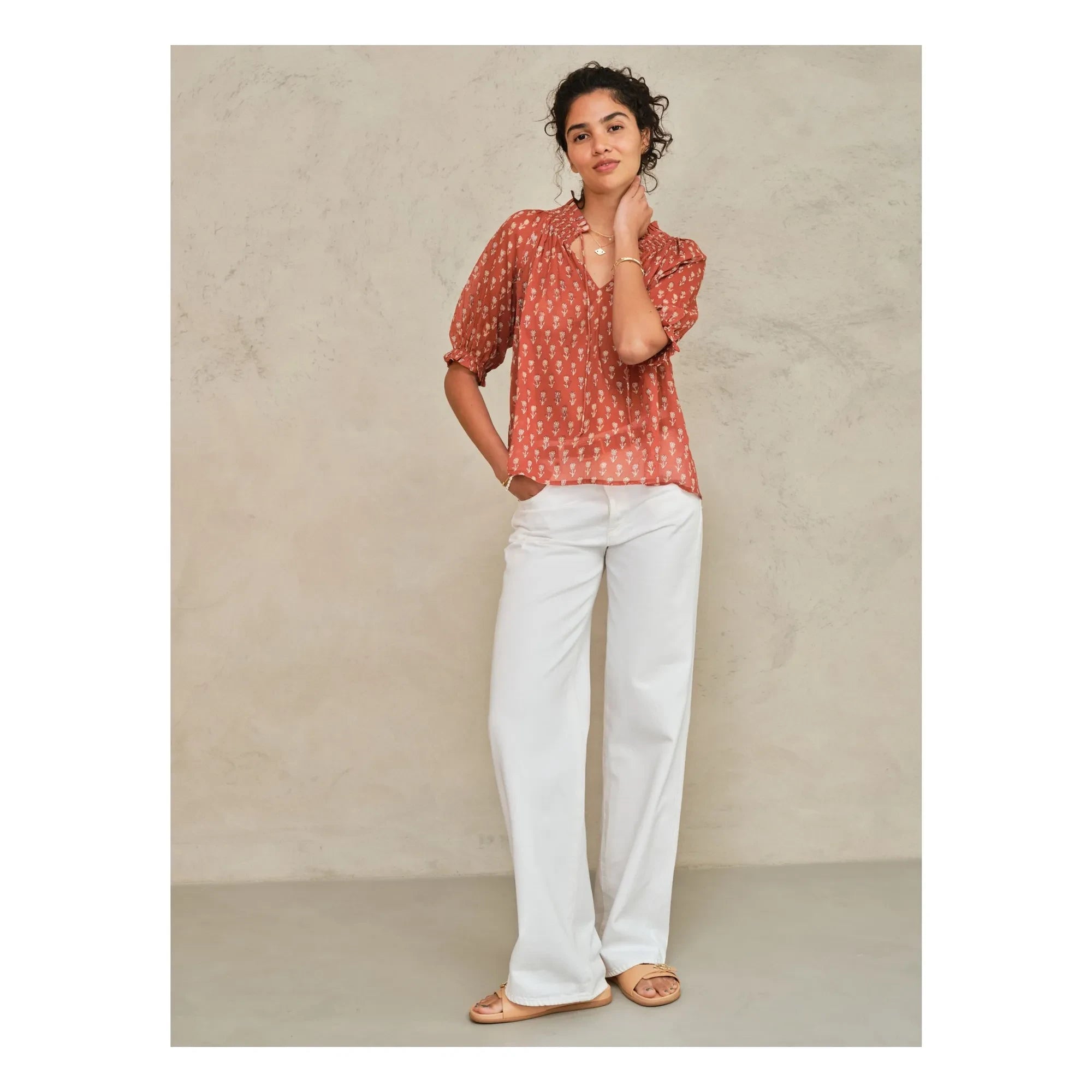 M.A.B.E. - Blusa Ari de algodón | Ladrillo