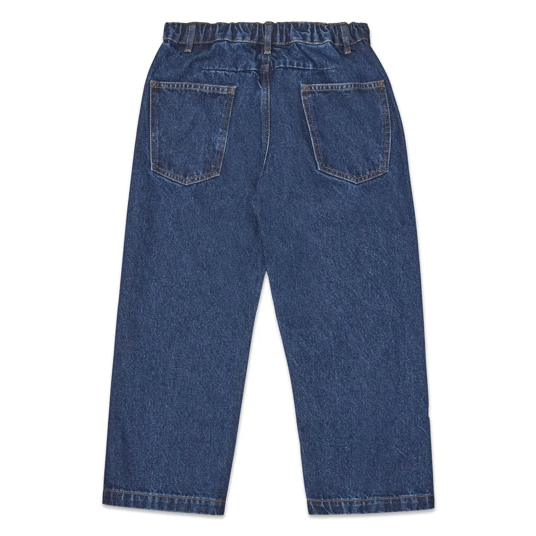 Main Story - Jeans de pernera ancha de algodón orgánico | Denim azul vintage