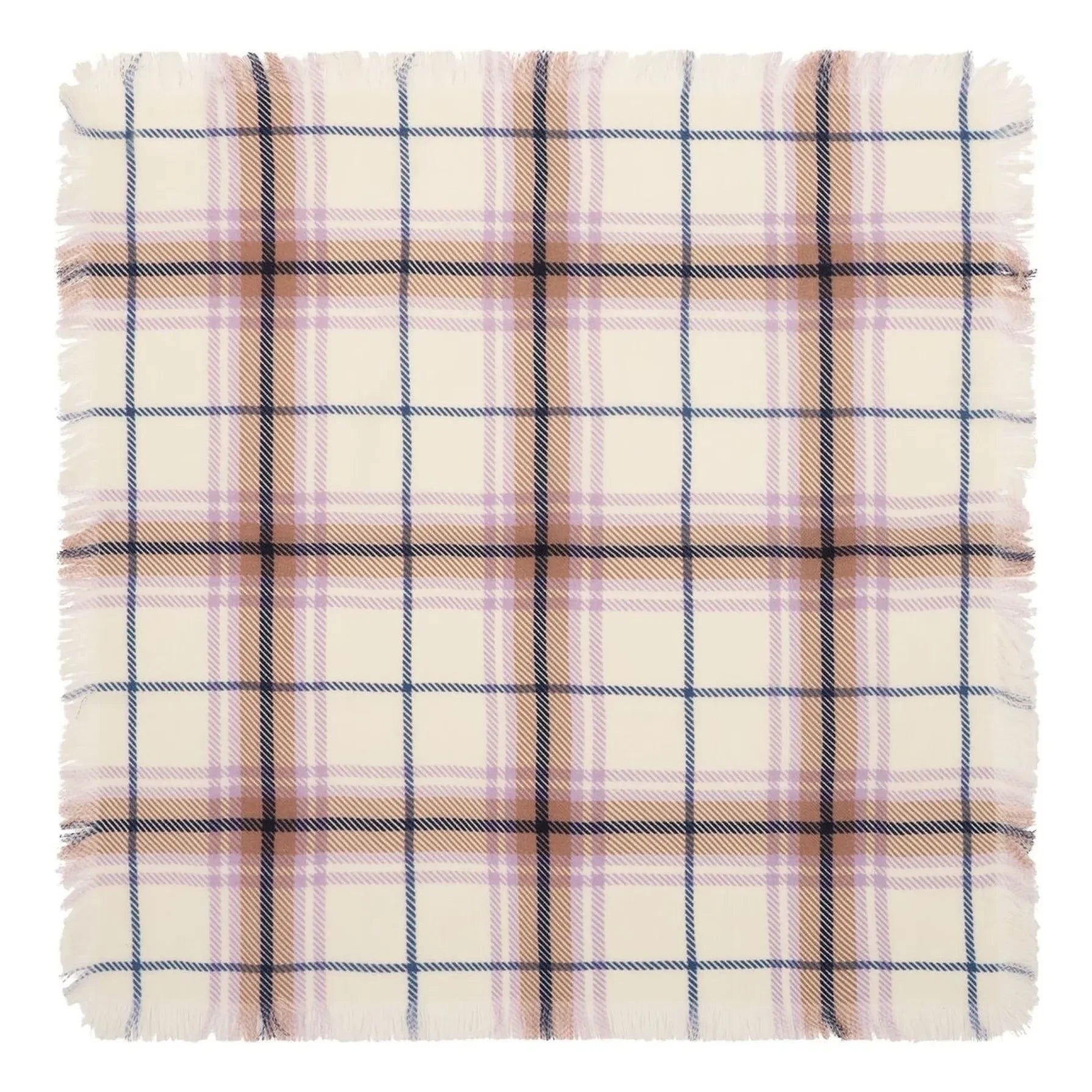 Bompard - Mini foulard cuadrado de cachemir tartán | Malva