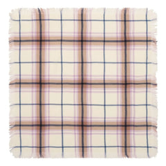 Bompard - Mini foulard cuadrado de cachemir tartán | Malva