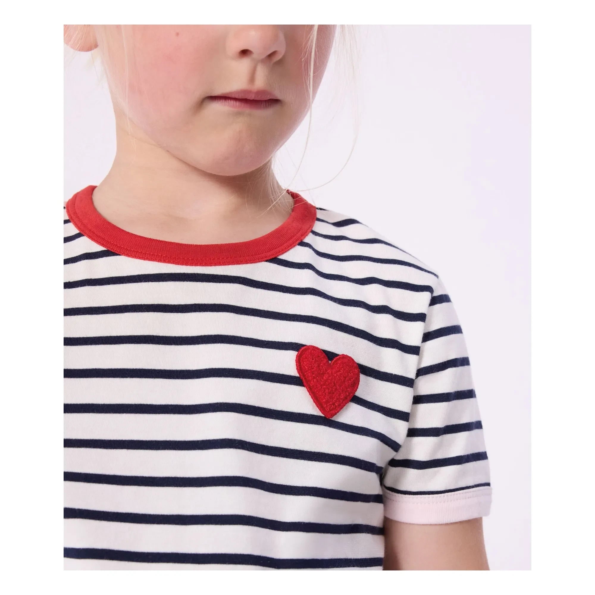 Petit Bateau - Camiseta Clásica de Rayas | Azul marino