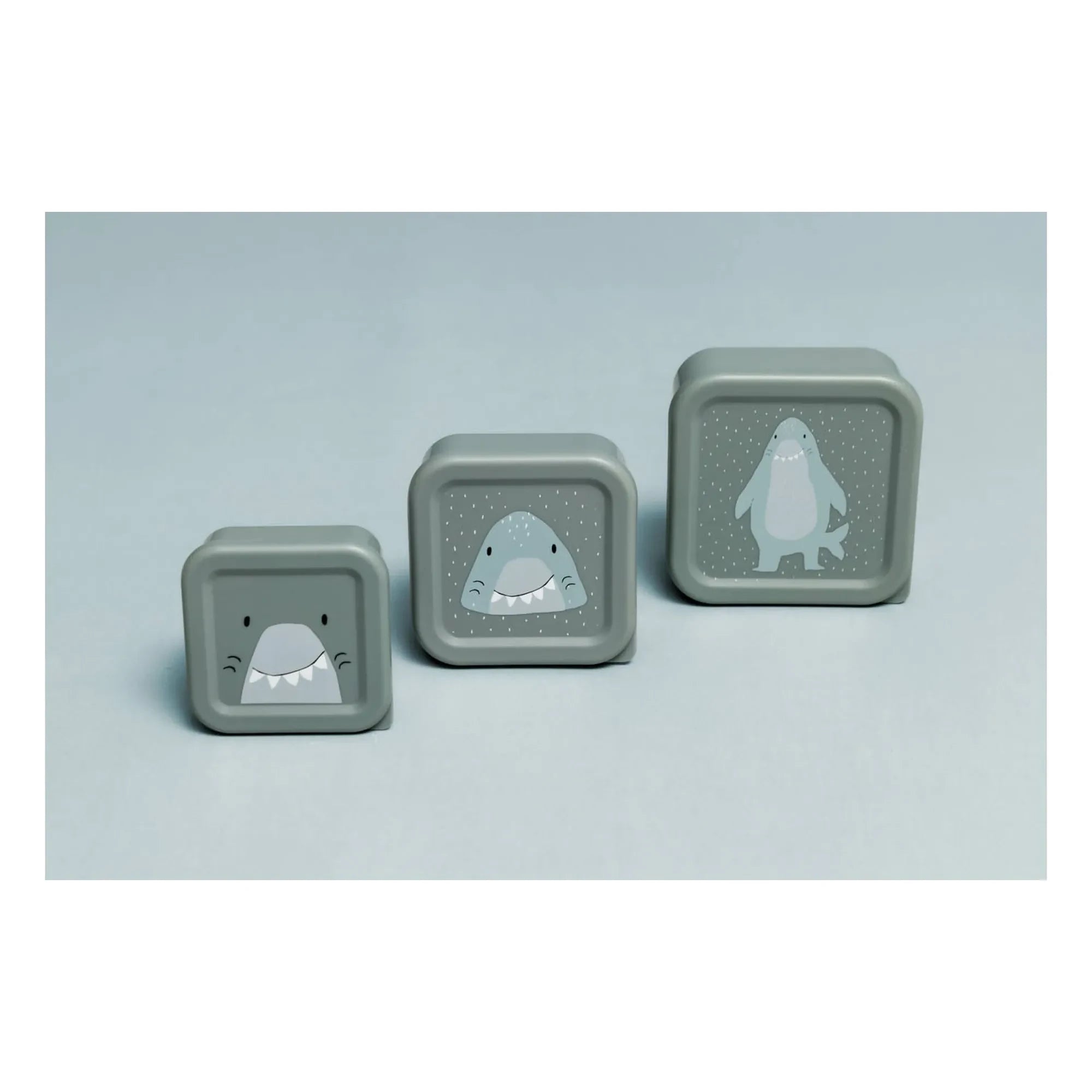 Trixie - Cajas de aperitivos Mr. Shark de 3 piezas | Gris Azul