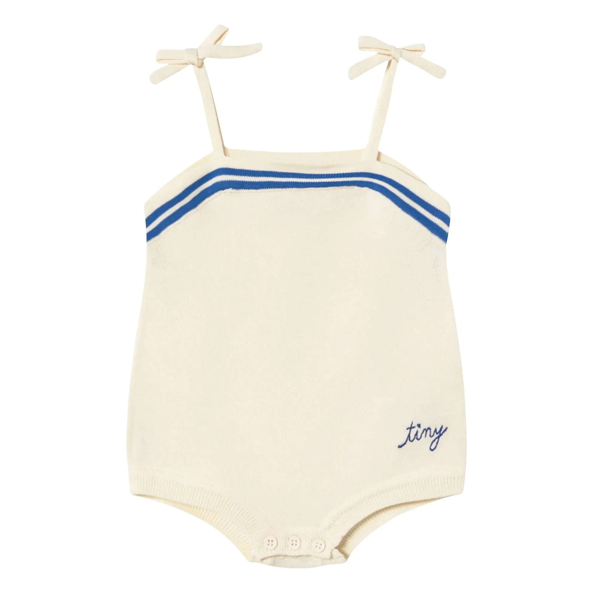 Tinycottons - Body de tirantes fruncido | Blanco