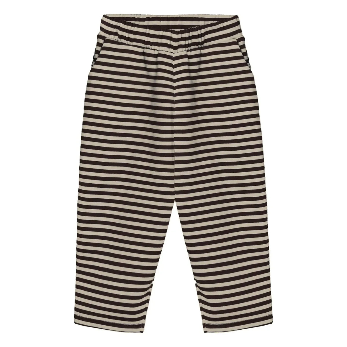 Fliink - Pantalón de algodón orgánico a rayas Alvin | Marrón