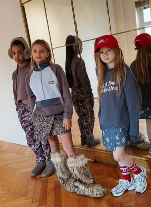 Cos I Said So - Leopar Desenli Logo Etek | Kahverengi