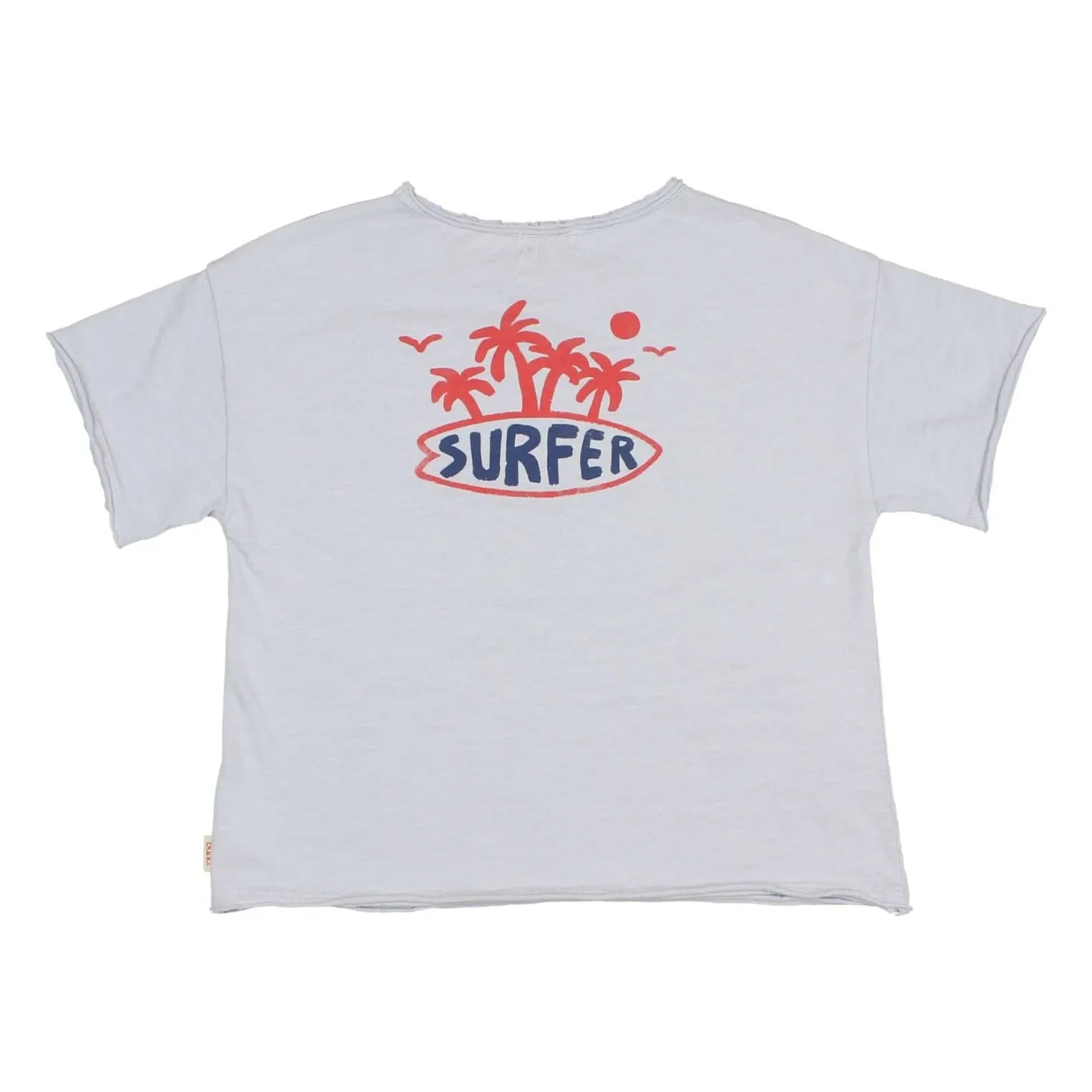 Búho - Camiseta de surf de algodón orgánico | Azul claro