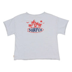 Búho - Camiseta de surf de algodón orgánico | Azul claro